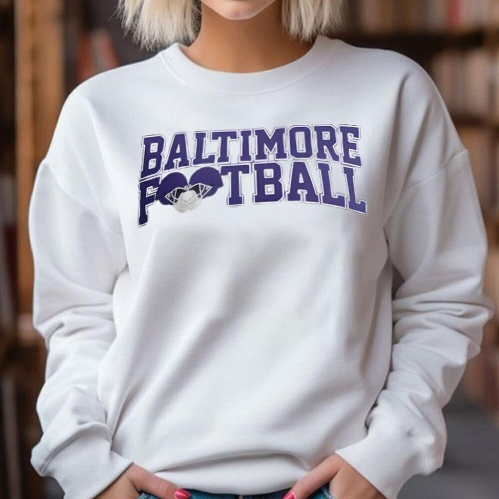 Funny Baltimore Ravens Sweatshirt Retro Football Crewneck NFL Fan Gift